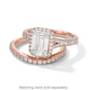 Thumbnail Image 3 of Vera Wang Love Collection 3 CT. T.W. Emerald-Cut Certified Lab-Grown Diamond Engagement Ring in 14K Rose Gold (F/VS2)