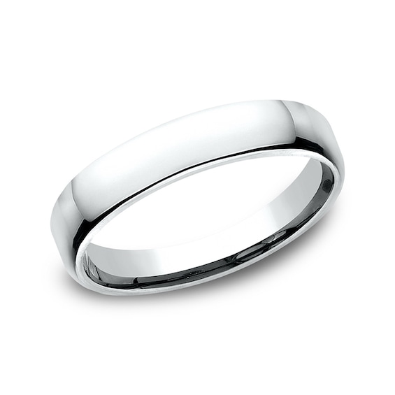4.5mm Comfort-Fit Euro Engravable Wedding Band in 10K Gold (1-2 Lines