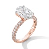 Thumbnail Image 2 of Vera Wang Love Collection 3-7/8 CT. T.W. Oval Certified Lab-Grown Diamond Engagement Ring in 14K Rose Gold (F/VS2)