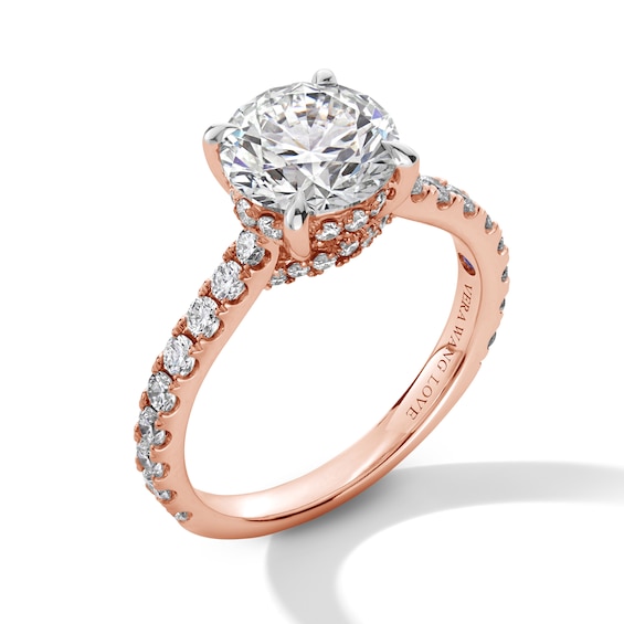 Vera Wang Love Collection 2-3/4 CT. T.w. Certified Lab-Grown Diamond Engagement Ring in 14K Rose Gold (F/Vs2)