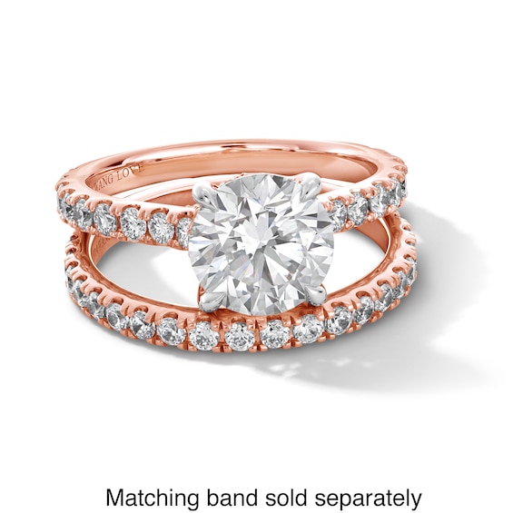 Vera Wang Love Collection 2-3/4 CT. T.w. Certified Lab-Grown Diamond Engagement Ring in 14K Rose Gold (F/Vs2)