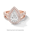 Thumbnail Image 4 of Vera Wang Love Collection 2-1/4 CT. T.W. Pear Certified Lab-Grown Diamond Ring in 14K Rose Gold (F/VS2)