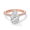 Thumbnail Image 1 of Vera Wang Love Collection 3-1/2 CT. T.W. Pear-Shaped Certified Lab-Grown Diamond Ring in 14K Rose Gold (F/VS2)