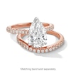 Thumbnail Image 3 of Vera Wang Love Collection 3-1/2 CT. T.W. Pear-Shaped Certified Lab-Grown Diamond Ring in 14K Rose Gold (F/VS2)