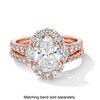 Thumbnail Image 4 of Vera Wang Love Collection 3 CT. T.W. Oval Certified Lab-Grown Diamond Frame Ring in 14K Rose Gold (F/VS2)