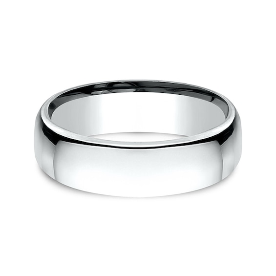 6.5mm Comfort-Fit Euro Engravable Wedding Band in 10K Gold (1-2 Lines