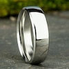 Thumbnail Image 4 of 6.5mm Comfort-Fit Euro Engravable Wedding Band in 10K White Gold (1-2 Lines)