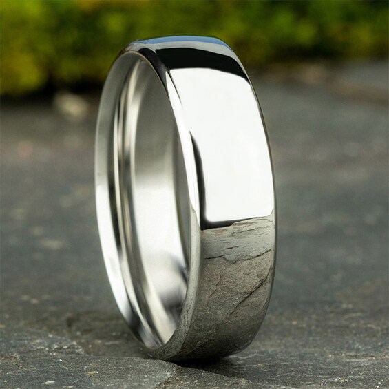 6.5mm Comfort-Fit Euro Engravable Wedding Band in 10K Gold (1-2 Lines