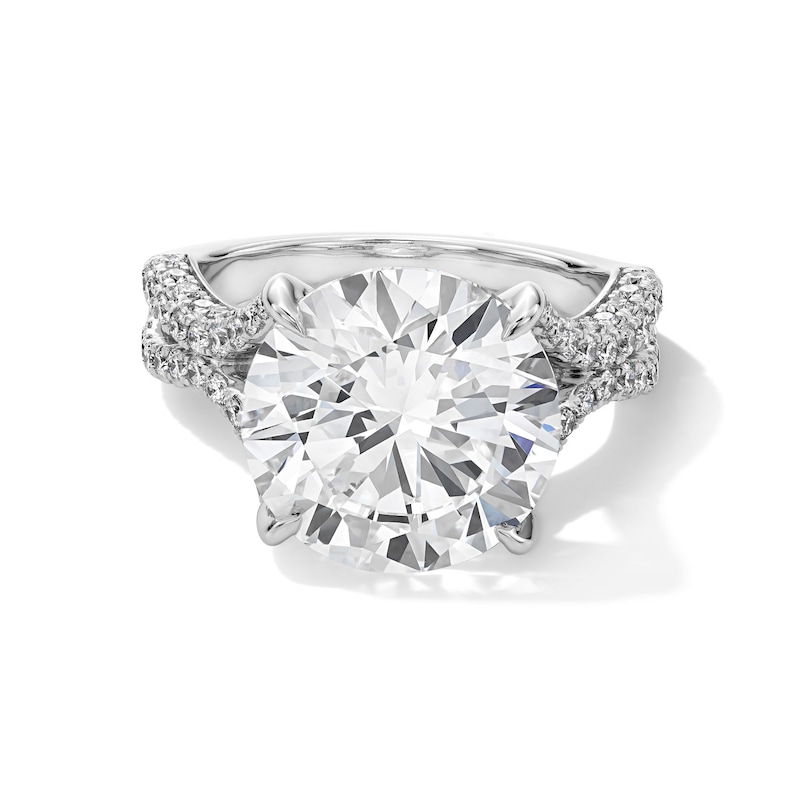 Main Image 1 of 9 CT. T.W. Certified Lab-Grown Diamond Hidden Frame Engagement Ring in 14K White Gold (F/VS2)