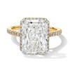 Thumbnail Image 1 of 6.45 CT. T.W. Radiant-Cut Certified Lab-Grown Diamond Frame Engagement Ring in 14K Gold (F/VS2)