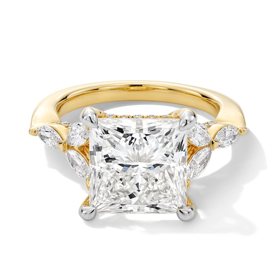 7 CT. T.w. Princess-Cut Certified Lab-Grown Diamond Tri-Sides Engagement Ring in 14K Gold (F/Vs2)