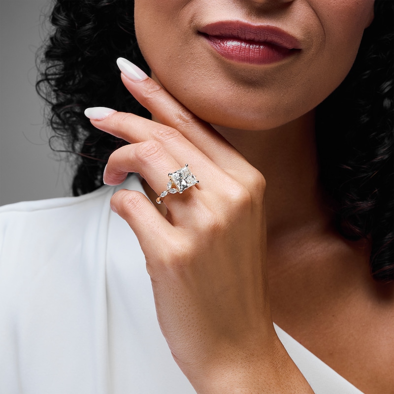 Main Image 2 of 7 CT. T.W. Princess-Cut Certified Lab-Grown Diamond Tri-Sides Engagement Ring in 14K Gold (F/VS2)