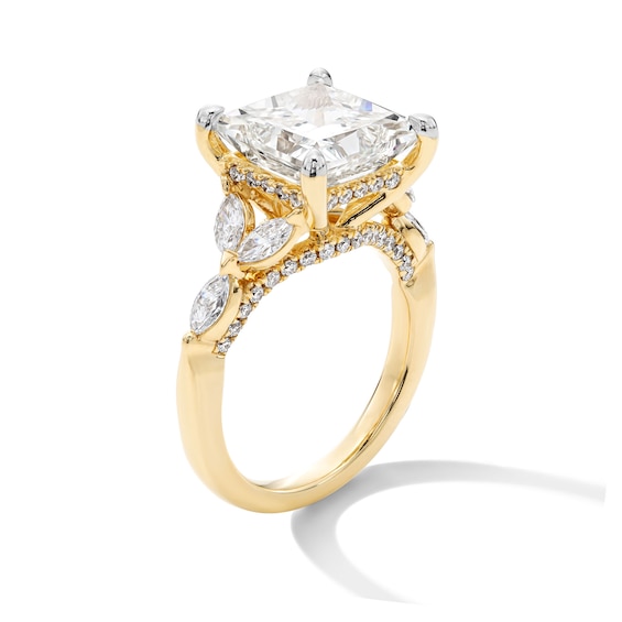 7 CT. T.w. Princess-Cut Certified Lab-Grown Diamond Tri-Sides Engagement Ring in 14K Gold (F/Vs2)