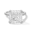 Thumbnail Image 1 of 10.45 CT. T.W. Cushion-Cut Certified Lab-Grown Diamond Hidden Frame Engagement Ring in 14K White Gold (F/VS2)