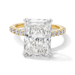 8.58 CT. T.W. Radiant-Cut Certified Lab-Grown Diamond Hidden Frame Engagement Ring in 14K Gold (F/VS2)