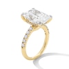 Thumbnail Image 3 of 8.58 CT. T.W. Radiant-Cut Certified Lab-Grown Diamond Hidden Frame Engagement Ring in 14K Gold (F/VS2)