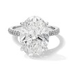 Thumbnail Image 1 of 8.45 CT. T.W. Oval Certified Lab-Grown Diamond Engagement Hidden Frame Ring in 14K White Gold (F/VS2)