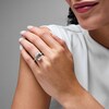 Thumbnail Image 2 of 8.69 CT. T.W. Emerald-Cut Certified Lab-Grown Diamond Hidden Frame Engagement Ring in 14K White Gold (F/VS2)