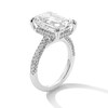 Thumbnail Image 3 of 8.69 CT. T.W. Emerald-Cut Certified Lab-Grown Diamond Hidden Frame Engagement Ring in 14K White Gold (F/VS2)