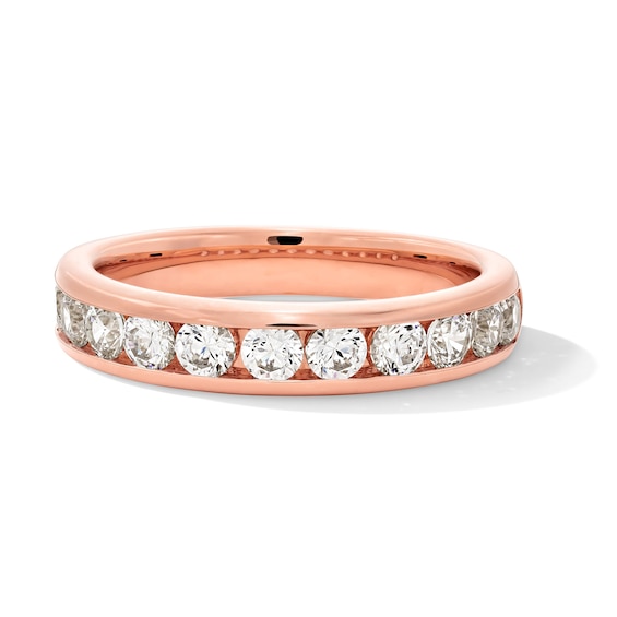 1 CT. T.w. Diamond Channel-Set Twelve Stone Band in 14K Rose Gold