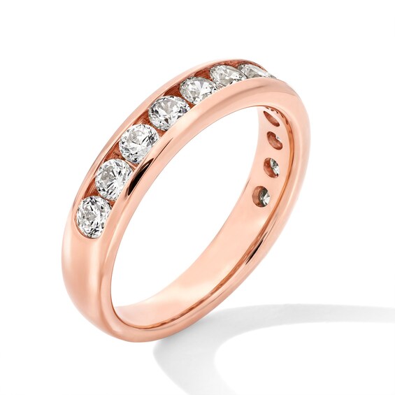 1 CT. T.w. Diamond Channel-Set Twelve Stone Band in 14K Rose Gold