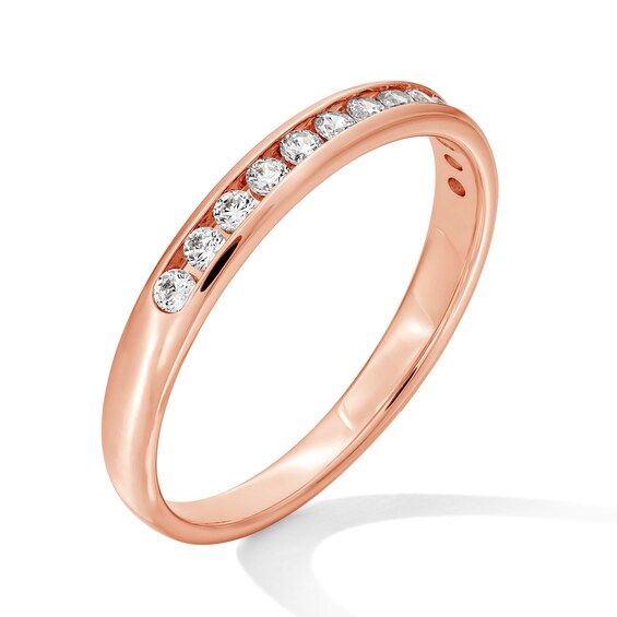 1/4 CT. T.w. Diamond Channel-Set Thirteen Stone Band in 14K Rose Gold