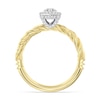 Thumbnail Image 3 of Enchanted Disney Rapunzel 7/8 CT. T.W. Marquise-Cut Diamond Frame Engagement Ring in 14K Two-Tone Gold