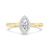 Thumbnail Image 4 of Enchanted Disney Rapunzel 7/8 CT. T.W. Marquise-Cut Diamond Frame Engagement Ring in 14K Two-Tone Gold