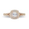 Thumbnail Image 4 of Princess Diamond Halo Ring with 3/4 CT.T.W. Diamonds in 14K Yellow Gold (I/I1)