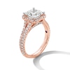 Thumbnail Image 2 of Vera Wang Love Collection 2-3/4 CT. T.W. Princess-Cut Certified Lab-Grown Diamond Frame Ring in 14K Rose Gold (F/VS2)