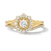 Thumbnail Image 1 of 5/8 CT. T.W. Certified Lab-Grown Diamond Frame Vintage-Style Bridal Set in 14K Gold (F/VS2)