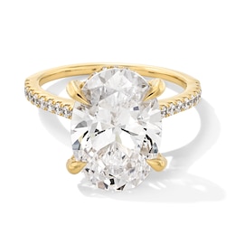 6-1/2 CT. T.W. Oval Certified Lab-Grown Diamond Hidden Frame Engagement Ring in 14K Gold (F/VS2)