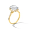 Thumbnail Image 3 of 4-5/8 CT. T.W. Elongated Cushion-Cut Certified Lab-Grown Diamond Frame Bridal Set in 14K Gold (F/VS2)