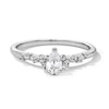 Thumbnail Image 1 of 3/8 CT. T.W. Pear-Shaped Diamond Scatter Shank Engagement Ring in 14K White Gold