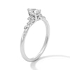 Thumbnail Image 3 of 3/8 CT. T.W. Pear-Shaped Diamond Scatter Shank Engagement Ring in 14K White Gold