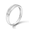 Thumbnail Image 5 of 1 CT. T.W. Oval Certified Lab-Grown Diamond Frame Wedding Ensemble in 10K White Gold (F/SI2)