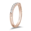 Thumbnail Image 2 of Enchanted Disney Majestic Princess 1/2 CT. T.W. Diamond Contour Wedding Bang in 14K Rose Gold
