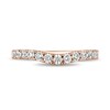 Thumbnail Image 4 of Enchanted Disney Majestic Princess 1/2 CT. T.W. Diamond Contour Wedding Bang in 14K Rose Gold
