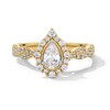 Thumbnail Image 1 of 1 CT. T.W. Pear-Shaped Diamond Frame Twist Shank Vintage-Style Engagement Ring in 14K Gold