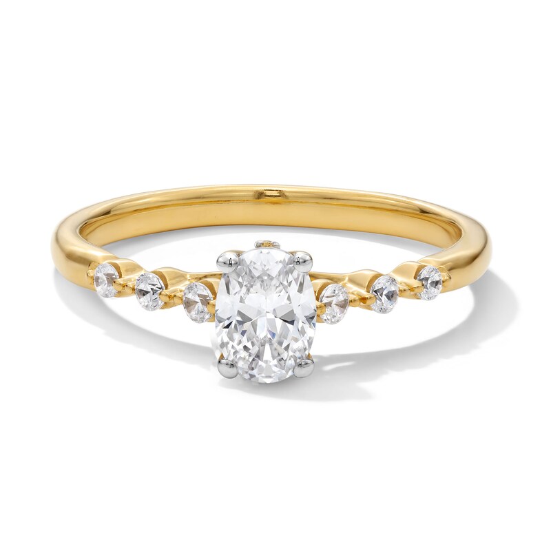 Main Image 1 of 5/8 CT. T.W. Oval Diamond Engagement Ring in 14K Gold