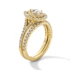 Thumbnail Image 3 of 1 CT. T.W. Pear-Shaped Diamond Double Frame Split Shank Bridal Set in 14K Gold