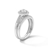 Thumbnail Image 3 of 1 CT. T.W. Certified Lab-Grown Diamond Cushion Frame Wedding Ensemble in 10K White Gold (F/SI2)