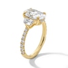 Thumbnail Image 2 of 3-7/8 CT. T.W. Oval and Shield-Shaped Certified Lab-Grown Diamond Three Stone Engagement Ring in 14K Gold (F/VS2)