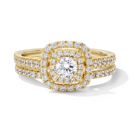 1 CT. T.W. Diamond Frame Bridal Set in 14K Gold