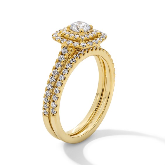 1 CT. T.w. Diamond Frame Bridal Set in 14K Gold