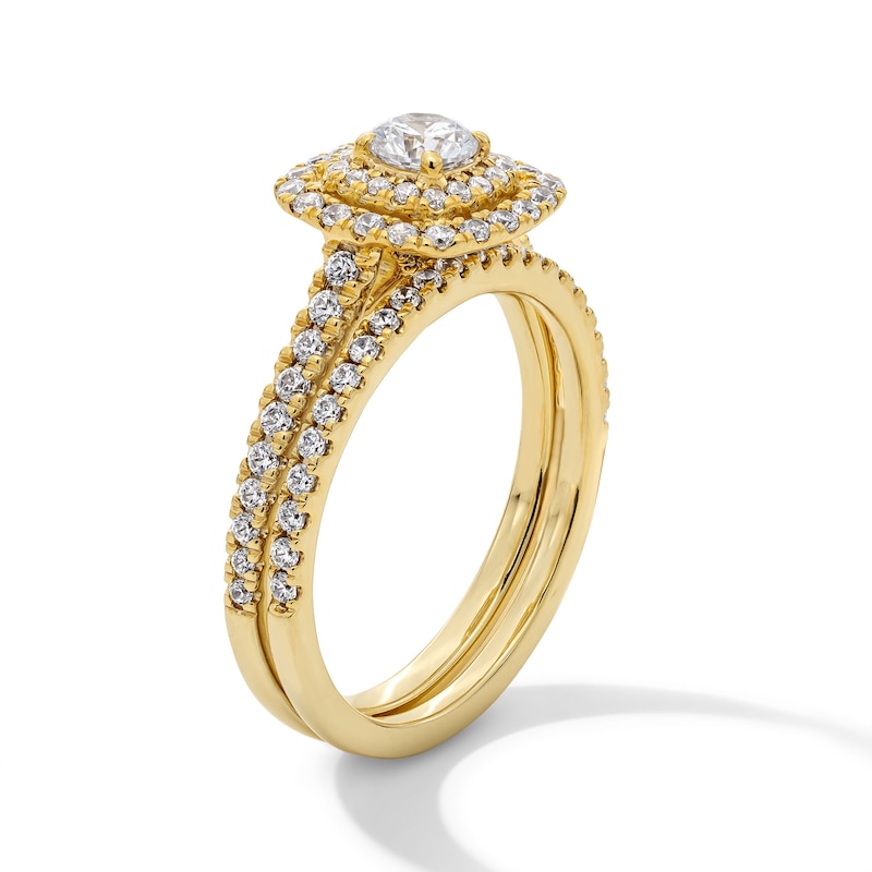 Main Image 3 of 1 CT. T.W. Diamond Frame Bridal Set in 14K Gold
