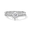 Thumbnail Image 1 of 5/8 CT. T.W. Diamond Bridal Set in 14K White Gold