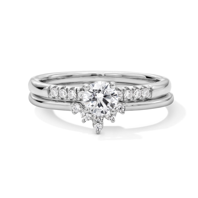 Main Image 1 of 5/8 CT. T.W. Diamond Bridal Set in 14K White Gold
