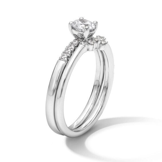 5/8 CT. T.w. Diamond Bridal Set in 14K White Gold