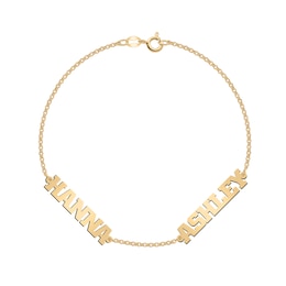 Block Letter Name Station Bracelet (1-3 Names)